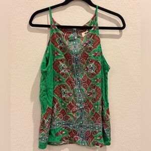 Vibrant Green Paisley Camisole by Yerse